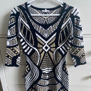 Geometric Sweater Dress